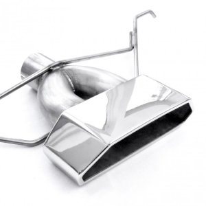 Ford Focus Performance Exhaust - Stainless Works - Vintage Round Muffler, 3